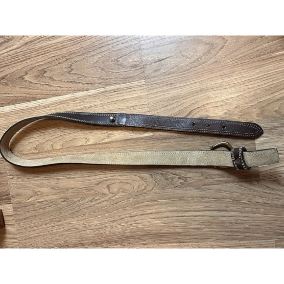 Cipriani Brown Leather Belt Women's Size Medium Style 7658 Loop Buckle Western‎ - Picture 5 of 5